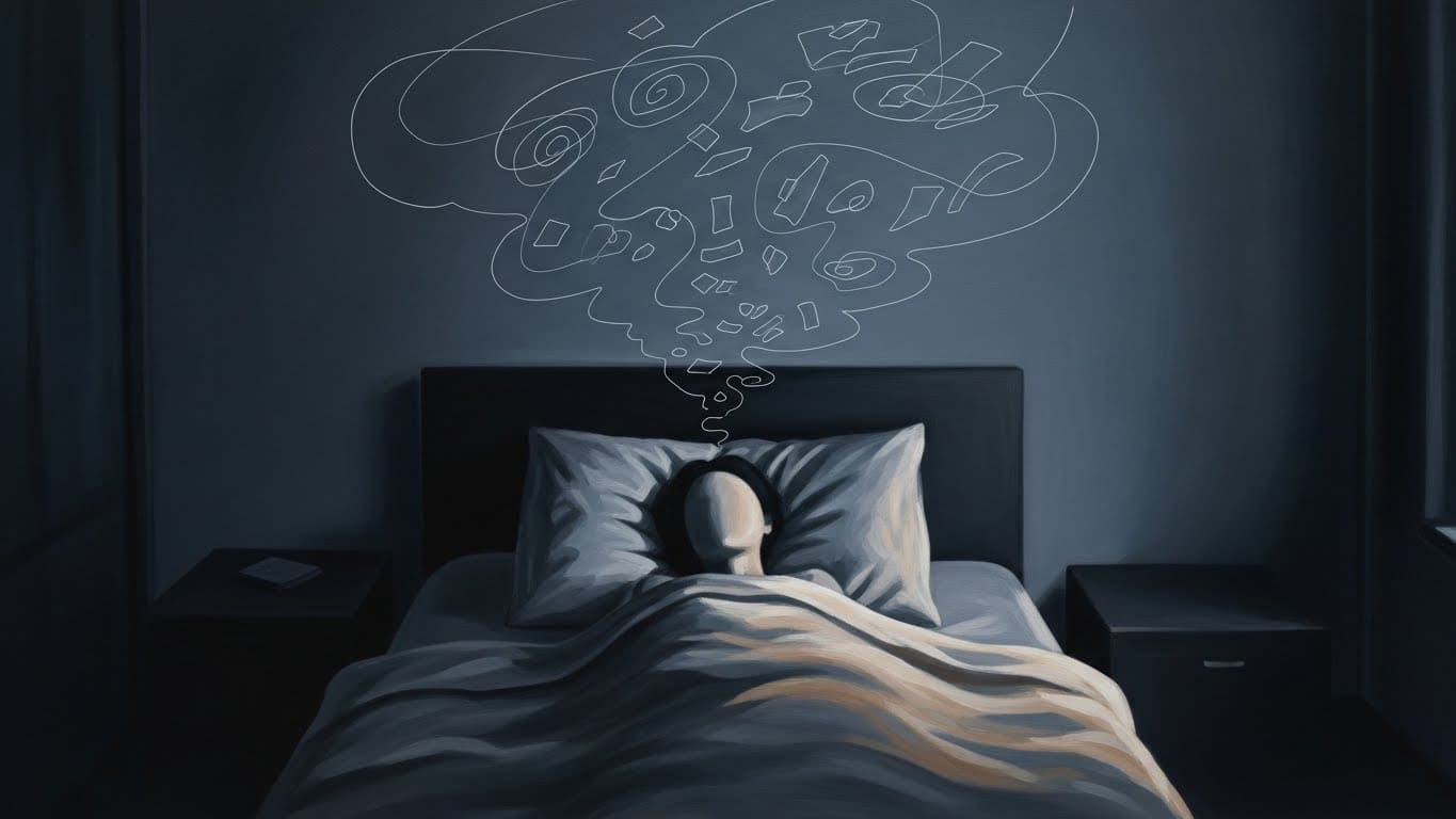 Personne ayant des difficultés à dormir à cause de l'anxiété